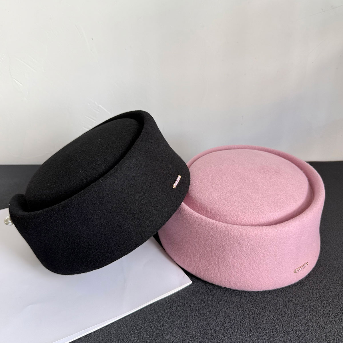 Fall Winter New 100% Pink Blac - огляд і ціна Beret French Wool